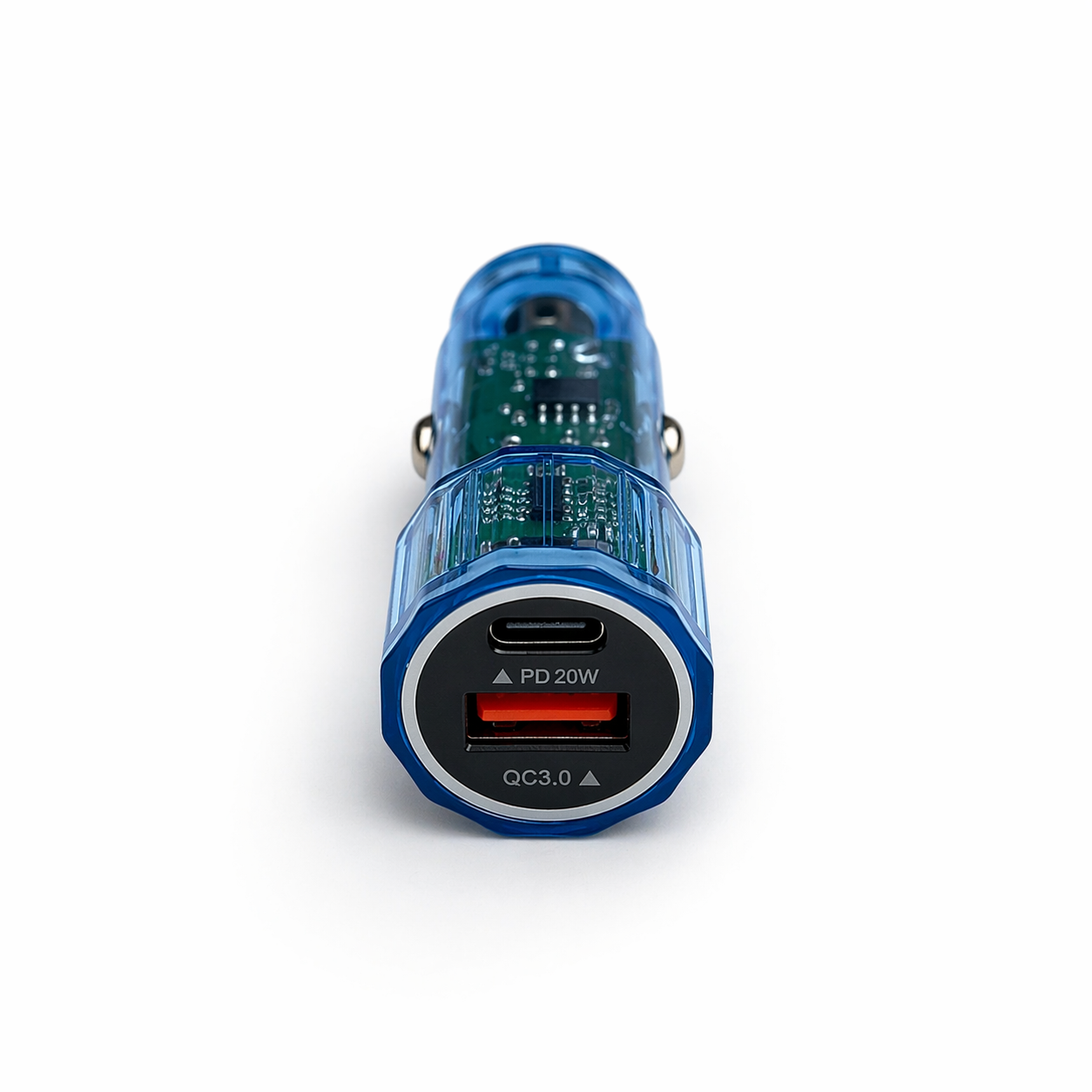 🚗 Transparent Car Charger – BMC-50 (3.1A Fast Charging)