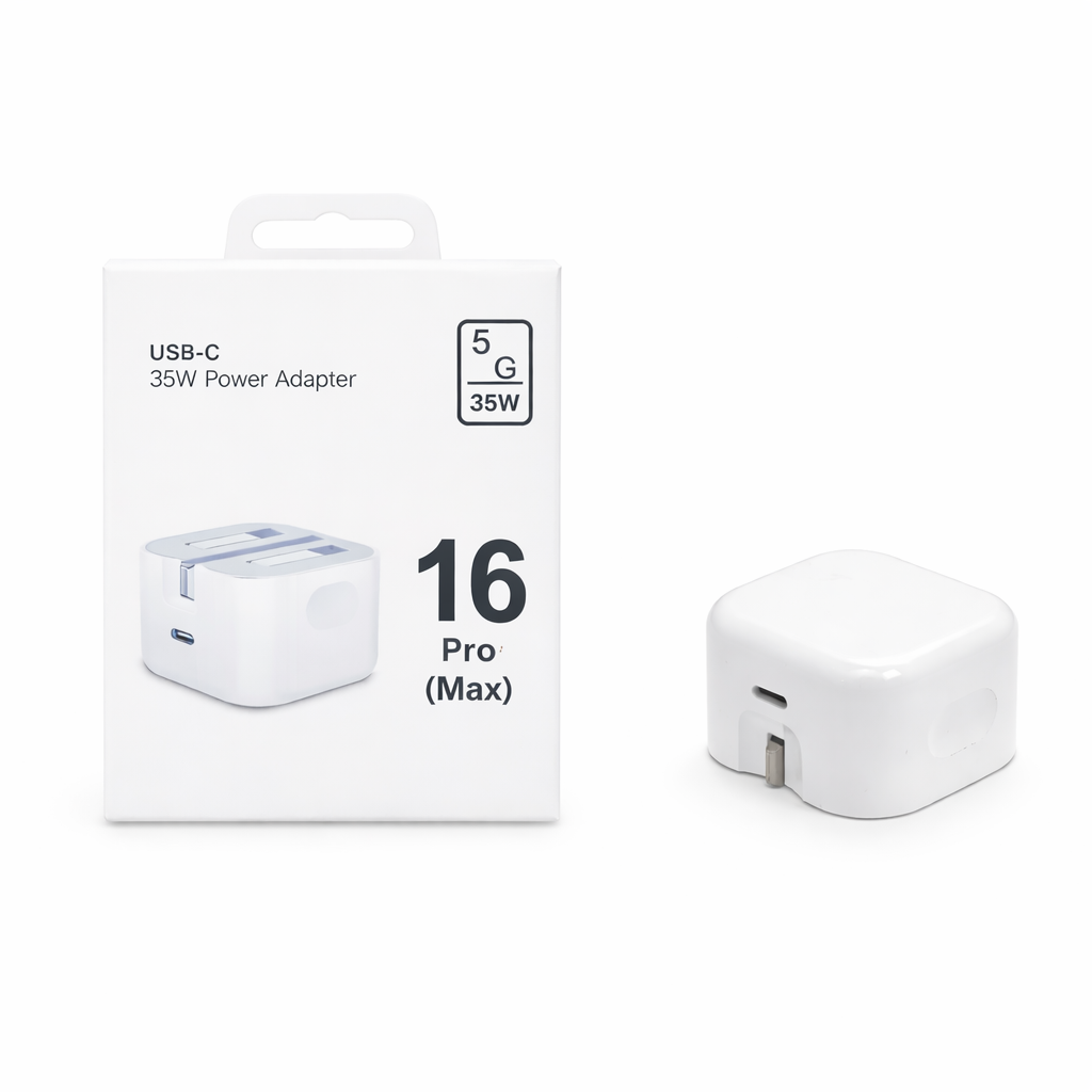 🔌 35W USB-C Fast Power Adapter (iPhone 16 Pro / Max Compatible)
