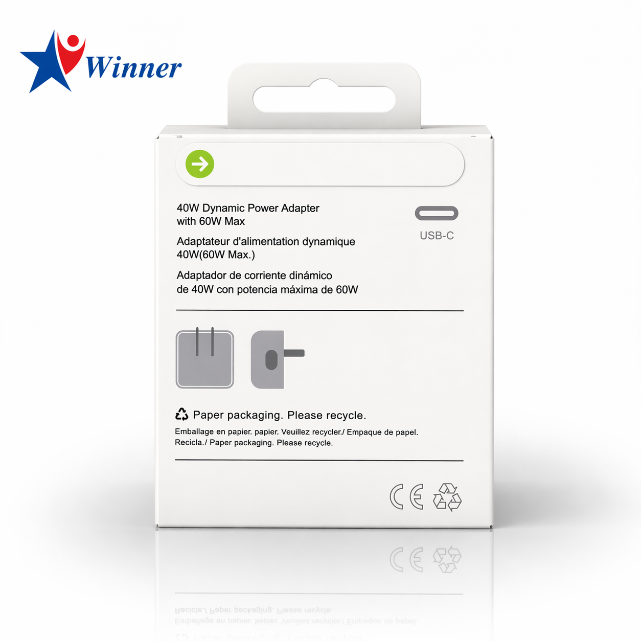 40W Fast Charger Adapter (60W Max) – iPhone 17 Compatible | Safe Charging | USB-C Power Adapter
